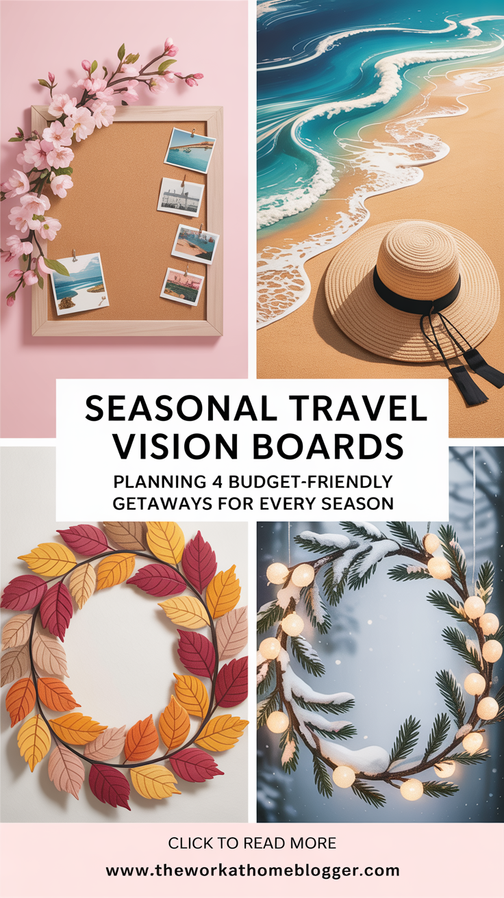 seasonal travel vision board pinterest pin